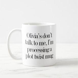 Taza De Café Nombre personalizado cita divertida libro amantes 