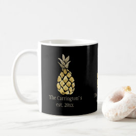 Taza De Café Nombre personalizado Cocina Rústica Pineapple