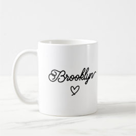 Taza De Café Nombre Personalizado con Letra Elegante Minimalist