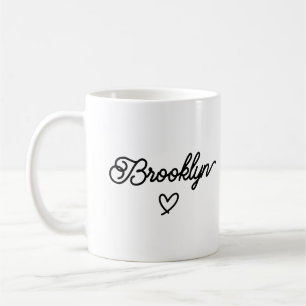 Taza De Café Nombre Personalizado con Letra Elegante Minimalist