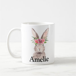 Taza De Café Nombre Personalizado Cute Easter Bunny