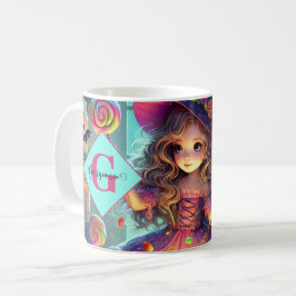 Taza De Café Nombre personalizado Cute Trajes de Halloween de B