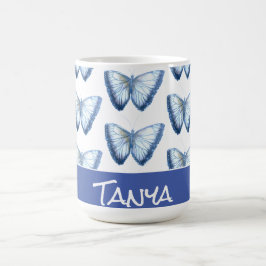 Taza De Café Nombre personalizado Cute Trendy Hermosa Mariposa