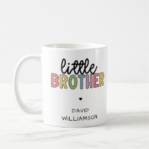 Taza De Café Nombre personalizado Cuto de pequeño hermano perso