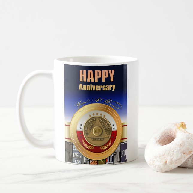 Taza De Café NOMBRE PERSONALIZADO DE 44 años Moneda que eres ga (Con donut)