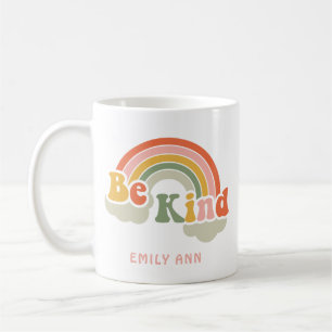 Taza De Café Nombre personalizado de arcoiris de cuño