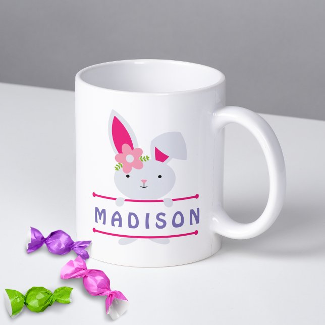 Taza De Café Nombre personalizado de conejito de Pascua (Subido por el creador)