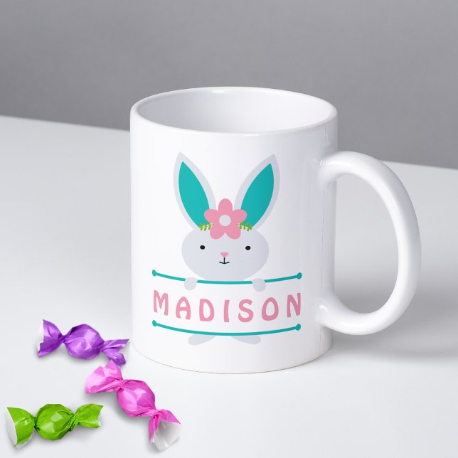 Taza De Café Nombre personalizado de conejito de Pascua (Subido por el creador)