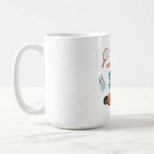 Taza De Café Nombre personalizado de cumpleaños para niños con 
