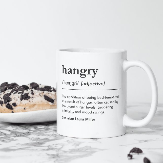 Taza De Café Nombre personalizado de definición de hangry diver (Subido por el creador)