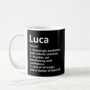 Taza De Café Nombre personalizado de definición de luca