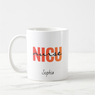 Taza De Café Nombre personalizado de enfermera de UCIN