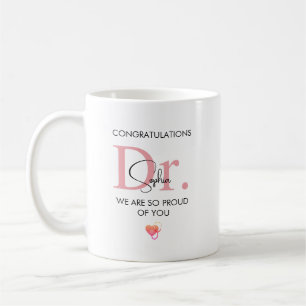 Taza De Café Nombre Personalizado de Futuro Médico Tan Orgullos