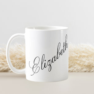 Taza De Café Nombre personalizado de guión elegante