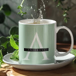 Taza De Café Nombre personalizado de la Casa de la Moneda de Pa<br><div class="desc">Nombre personalizado de la Casa de la Moneda de Pastel minimalista</div>