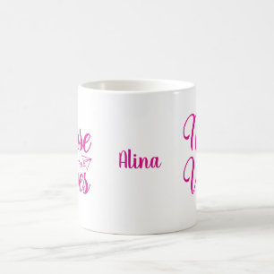 Taza De Café Nombre personalizado de la enfermera Vibes