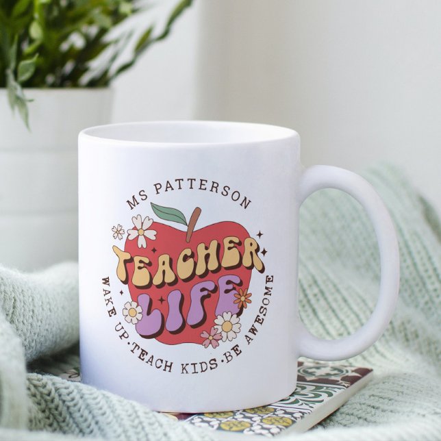 Taza De Café Nombre personalizado de la escuela de aprendizaje  (Subido por el creador)