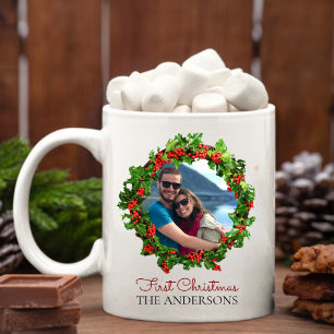 Taza De Café Nombre personalizado de la familia de fotos de pri