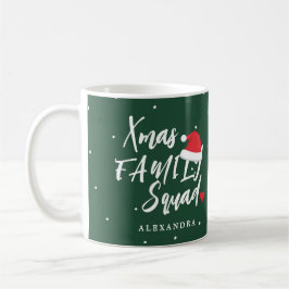 Taza De Café Nombre personalizado de la familia de Navidad guió