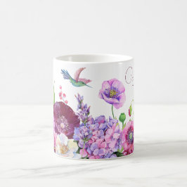 Taza De Café Nombre personalizado de la foto de flor