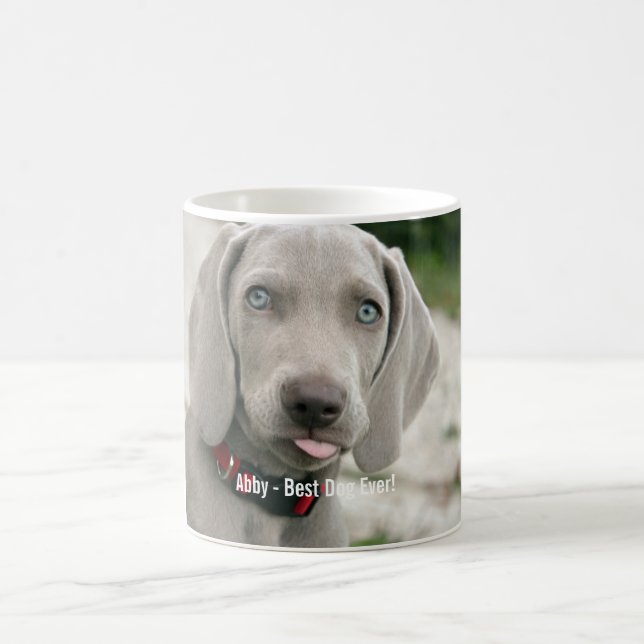 Taza De Café Nombre personalizado de la foto del perro de (Centro)