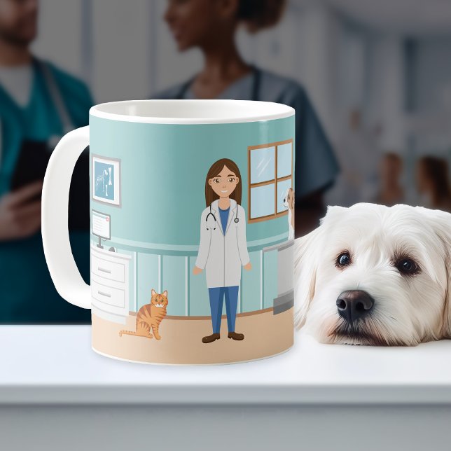 Taza De Café Nombre personalizado de la Médico de veterinaria (Subido por el creador)