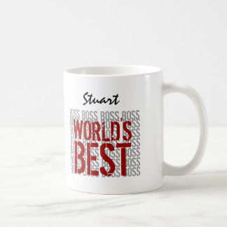 Taza De Café Nombre personalizado de la mejor letra de grano de