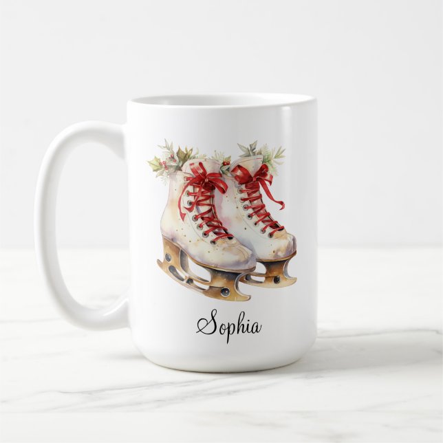 Taza De Café Nombre personalizado de la plataforma de patinaje  (Izquierda)
