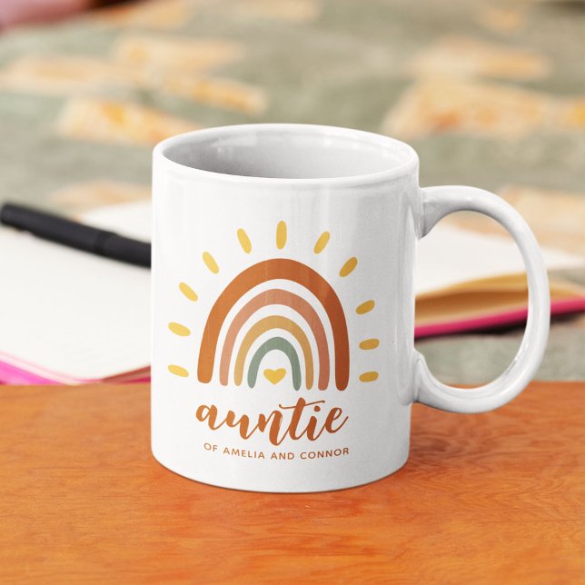 Taza De Café Nombre personalizado de la tía Boho Tono de la Tie (Subido por el creador)