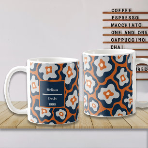 Taza De Café Nombre personalizado de las flores de huevo de óxi