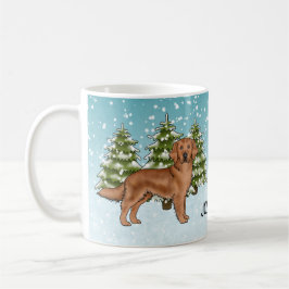 Taza De Café Nombre personalizado de los Navidades de perro de 
