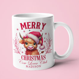 Taza De Café Nombre personalizado de los Navidades de vacas de 