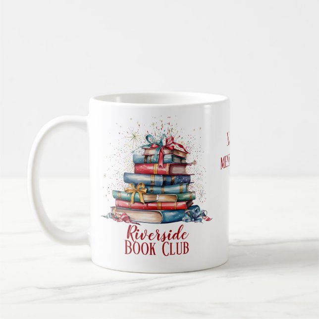 Taza De Café Nombre personalizado de los Navidades del club de  (Izquierda)