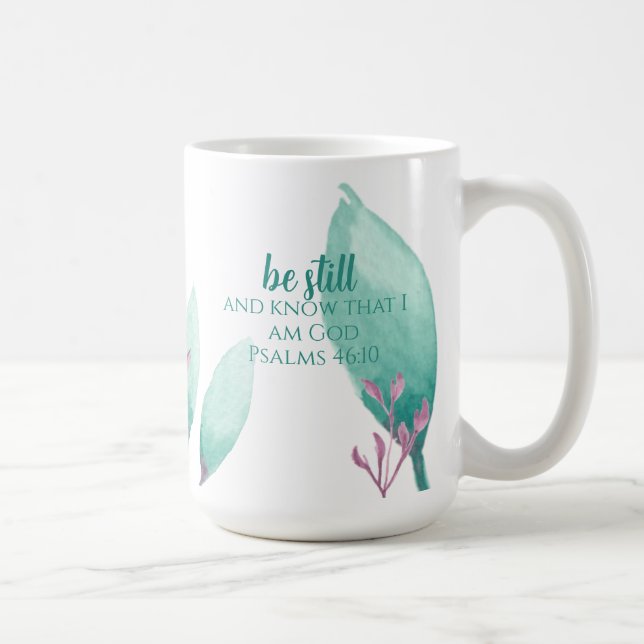 Taza De Café Nombre personalizado de los salmos acuáticos moder (Derecha)