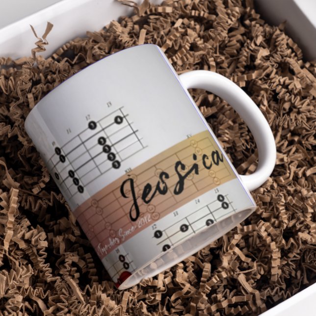 Taza De Café Nombre personalizado de pareja personalizado Mug d (Subido por el creador)