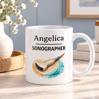 Taza De Café Nombre Personalizado de Transductor para SONÓGRAFO