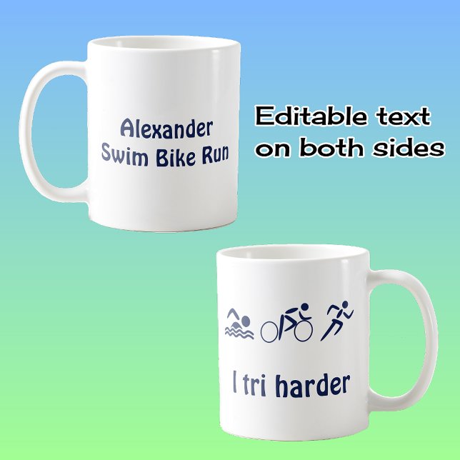 Taza De Café Nombre personalizado de triatlón y deporte de dive (Subido por el creador)