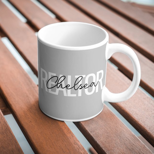 Taza De Café Nombre personalizado del agente inmobiliario Realt (Subido por el creador)