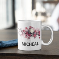 Nombre personalizado del borde del cráneo floral