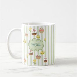 Taza De Café Nombre personalizado del Día de la Madre Floral de