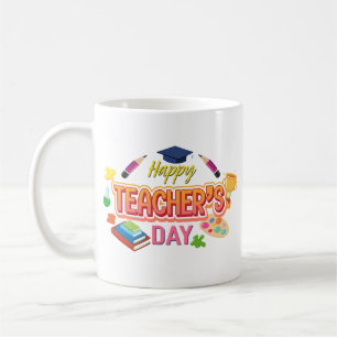 Taza De Café Nombre personalizado del día feliz del profesor