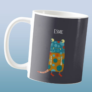 Taza De Café Nombre personalizado del Esme del Monstruo