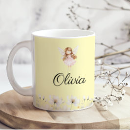 Taza De Café Nombre personalizado del jardín de leche encantado