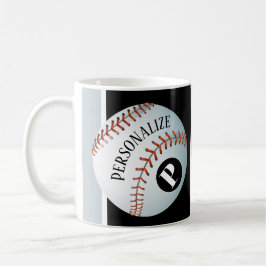 Taza De Café Nombre personalizado del monólogo del béisbol