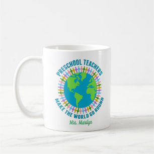 Taza De Café Nombre personalizado del mundo del profesor de pre