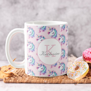 Taza De Café Nombre personalizado del patrón de color de agua d