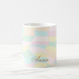 Taza De Café Nombre personalizado del patrón holográfico