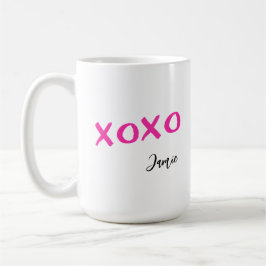 Taza De Café Nombre personalizado del pincel de pincel de Xoxo 