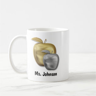 Taza De Café Nombre personalizado del profesor de Apple gracias