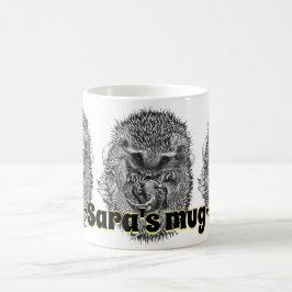 Taza De Café Nombre personalizado durmiendo hedgehog combo café